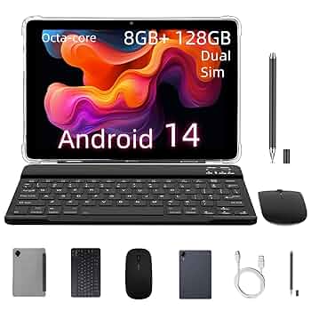 redbeat 10.1インチHDタブレット - Amazon.com: 10 inch Tablet Android 14 - 8GB RAM 128GB